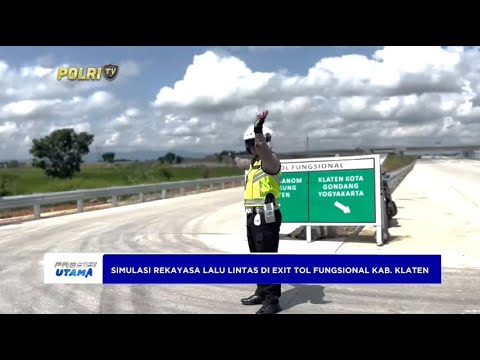 POLRES KLATEN TERAPKAN 4 SKENARIO REKAYASA LALIN DI EXIT TOL KAB KLATEN
