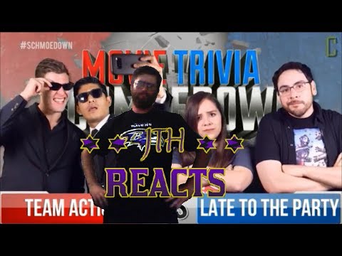 Movie Trivia Schmoedown: Late to the Party vs. Team Action REACTION (JTH REACTS)
