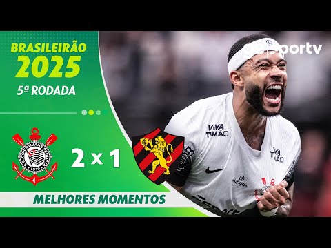 CORINTHIANS 2 X 1 SPORT | MELHORES MOMENTOS | 5ª RODADA DO BRASILEIRÃO | ge.globo