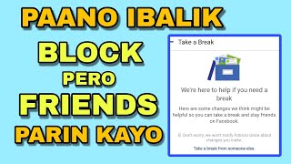PAANO IBALIK ANG BLOCK FRIEND OR NAKA TAKE A BREAK SA FACEBOOK | JOVTV