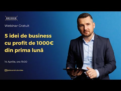 , title : '5 idei de business cu profit de 1000€ din prima lună cu Alexandru Bordea'
