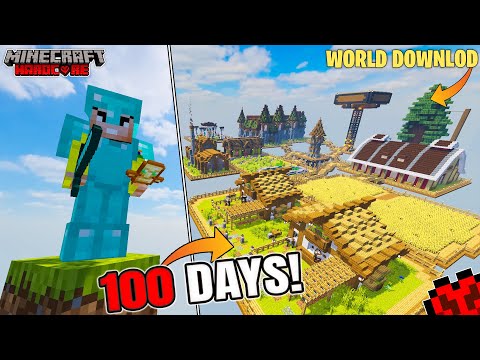 I Survived 100 Days In ONE BLOCK SKYBLOCK in Minecraft Hardcore!! | Minecraft 100 days