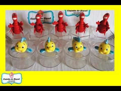 Sebastião do desenho Ariel em biscuit