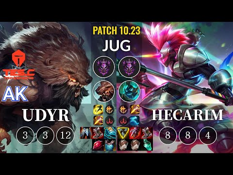 TES AK Udyr vs Hecarim Jungle - KR Patch 10.23