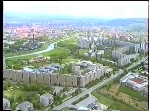 Prešov z vtáčej perspektívy: Pohľad na mesto z roku 1998