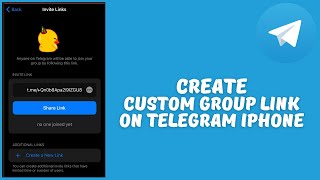 How To Create A Custom Group Link For Telegram Group With An iphone
