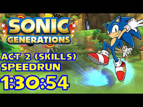 Sonic Generations Green Hill Act 2 Speedrun 1:30:54