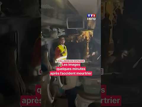 Collision en Espagne : les images quelques minutes après l'accident meurtrier｜TF1 INFO