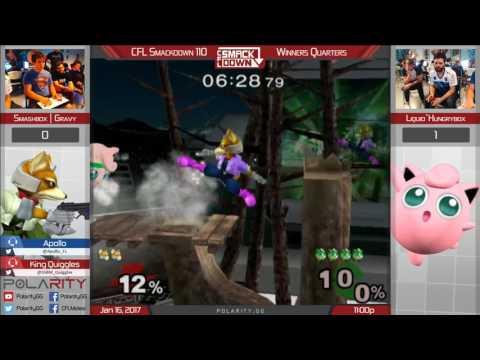 CFL Smackdown 110 Melee - Smashbox | Gravy (Fox) vs Liquid`Hungrybox (Puff) - Winners Quarters