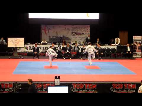 ITF World Cup Brighton 2012 - Mens 4th Dan Patterns Finals - Mark Trotter vs Steven Legrow