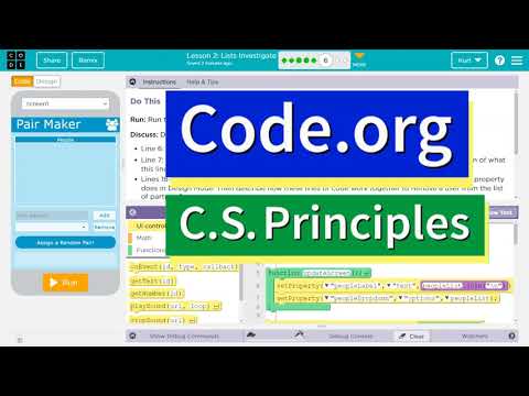 Code.org Lesson 2.3 Lists Investigate | Tutorial with Answers | Unit 6 C.S. Principles