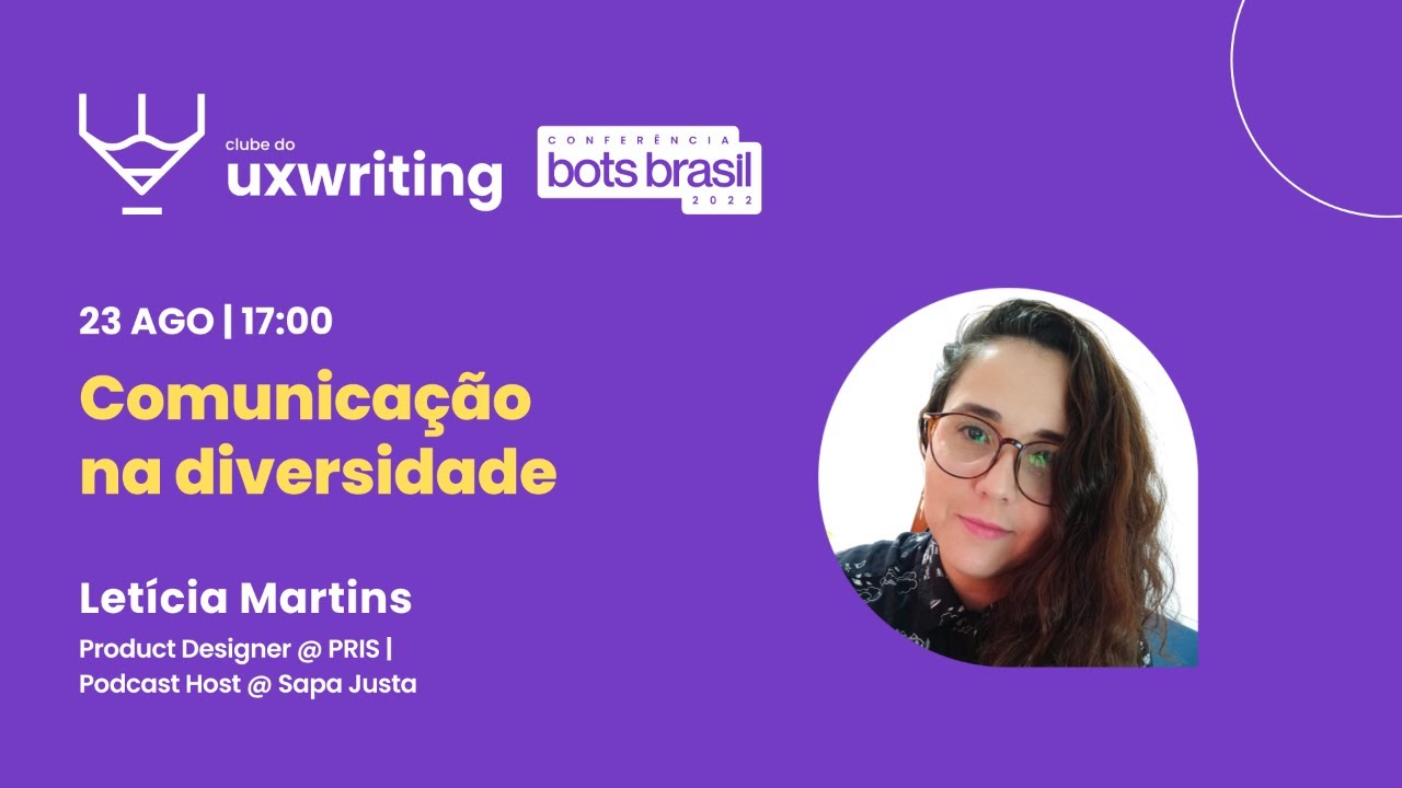 Thumbnail da conversa sobre comunicação na diversidade com Letícia Martins