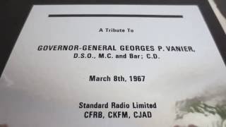 A Tribute To Governor General Georges P.  Vanier  1967  ‎– T-55365 - Standart Radio Limited Canada