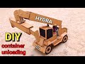 How To Make Mini Rc Container Unloading Truck Which Cardboard