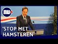 Premier Rutte: 'Hamsteren is niet nodig en niet sociaal' | NU.nl