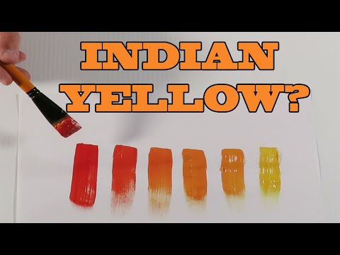 How To Make Indian Yellow Acrylic Paint With Different Shades Of Colours