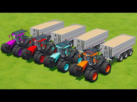 HARVESTING AND LOAD SOYBEANS WITH JCB TRACTORS - Farming Simulator 22