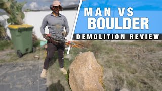 How to Break Up and Remove a Large Boulders | MAN vs ROCK