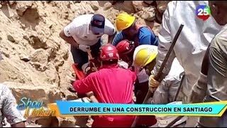 Derrumbe en una construcción en el área monumental en Santiago