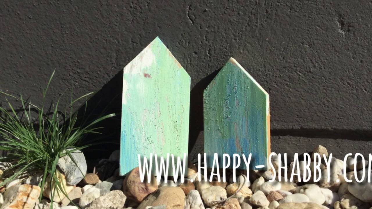 Dekohäuser Shabby Chic Look Holz Reste Do it Yourself (Zeitraffer)