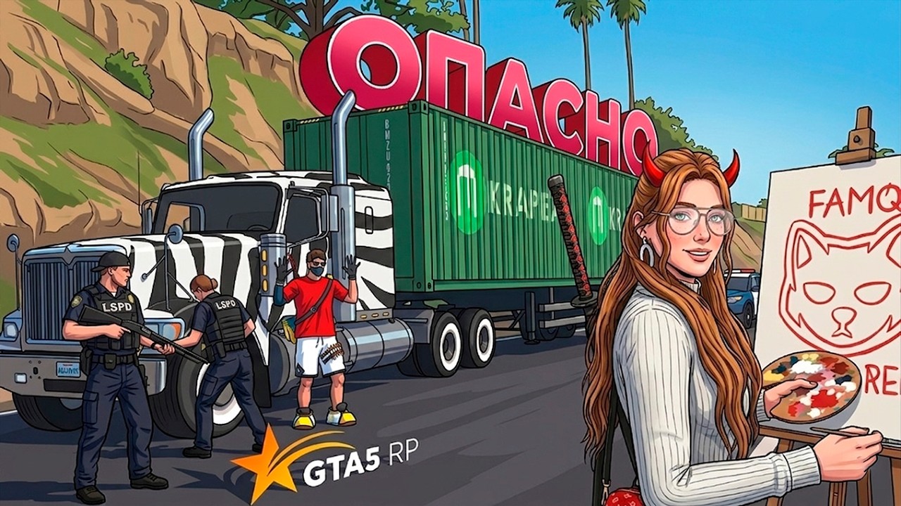 БЫТЬ ДАЛЬНОБОЙЩИКОМ ОЧЕНЬ ОПАСНО НА GTA 5 RP