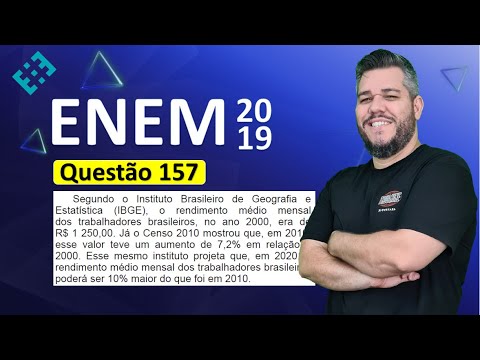 ✅ QUESTION 157 ENEM 2019 (Yellow Booklet) 👉🏻 According to the Brazilian Institute of Geography