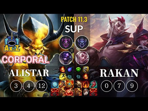 AXIZ Corporal Alistar vs Rakan Sup - KR Patch 11.3
