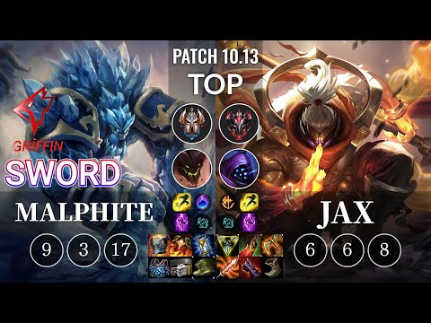 GRF Sword Malphite vs Jax Top - KR Patch 10.13