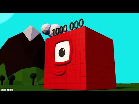 Looking for Numberblocks 1000 to 100 000 - numberblocks standing tall
