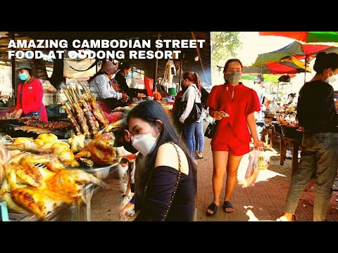 Amazing Cambodian Street Food at Oudong Resort/ Len Mab