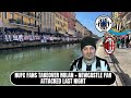 NEWCASTLE FANS TAKEOVER MILAN + NEWCASTLE FAN ATTACKED LAST NIGHT