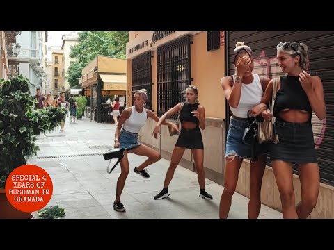 #Bushman_prank in Granada city Part 12. funniest reactions. statue prank