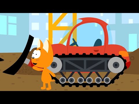 Kitty and the Magic Garage  - The Construction Cite  - cars cartoons