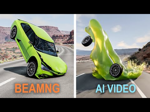 BeamNG vs AI Video (Car Crashes) 2