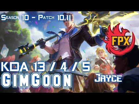 FPX GimGoon JAYCE vs IRELIA Top - Patch 10.11 KR Ranked