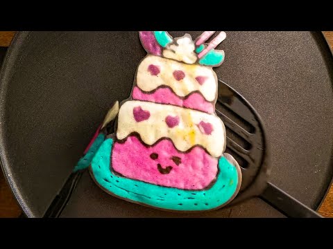 Birthday cake Pancake Art