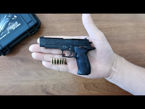 Mini SIG Sauer P226 Toy Gun with Bullets Unboxing 2023 - Miniature Pistol in 1:2 Scale