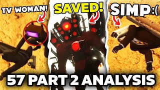 TV WOMAN SAVES THE DAY!? - Episode 57 PART 2 Skibidi Toilet ALL SECRETS & Easter Egg Analysis Theory
