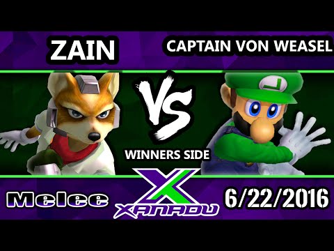 S@X 155 SSBM - SI | Zain (Marth, Fox) Vs. Captain Von Weasel (Captain Falcon, Luigi)