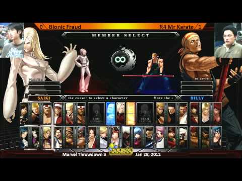 Bionic Fraud vs R4 Mr Karate - KOF13 Singles - Marvel Throwdown 3