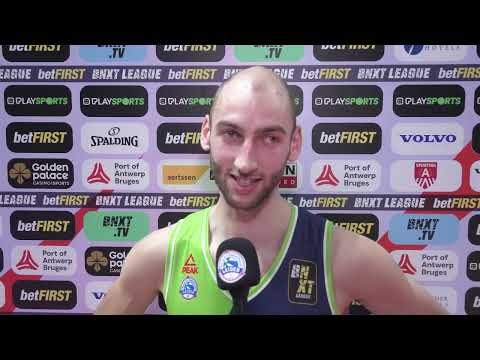 Interviews na Telenet Giants Antwerp - Zorg en Zekerheid Leiden, BNXT League (21 apr. 2023)