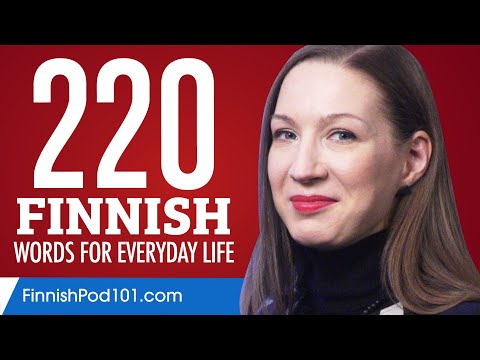 220 Finnish Words for Everyday Life - Basic Vocabulary #11