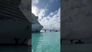 Wow! How many meters depth to be so close to the beach! #cruises #msccruises #oceancay #travel #best