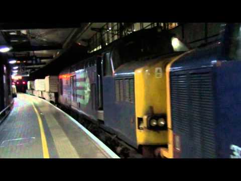 37601 'Class 37 Fifity' + 37069 Thrash Pass Ashford International On 6M95