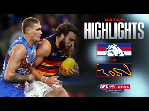 Western Bulldogs v Adelaide Crows Highlights | Round 18, 2025