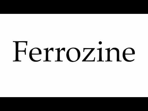 How to Pronounce Ferrozine
