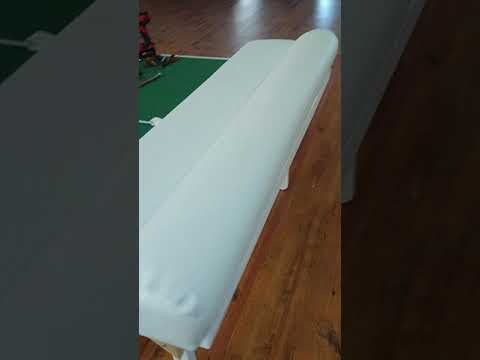 New upholstery for boat seat.