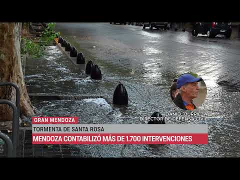 MENDOZA CONTABILIZÓ MÁS DE 1.700 INTERVENCIONES TRAS LA TORMENTA DE SANTA ROSA