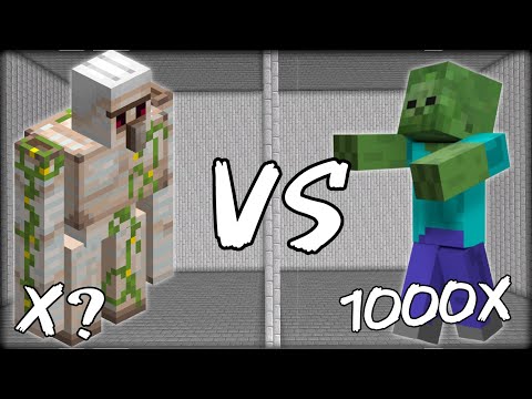 Minecraft 1-1000 Zombies vs Iron Golems – The Most Insane Battle Ever!