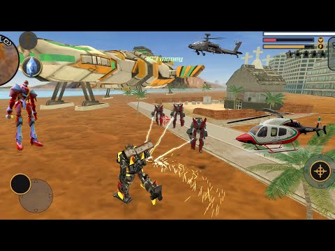 Vegas Crime Simulator (Transformer Fight Red Robot Car Group) Car Robot Fight - Android Gameplay HD